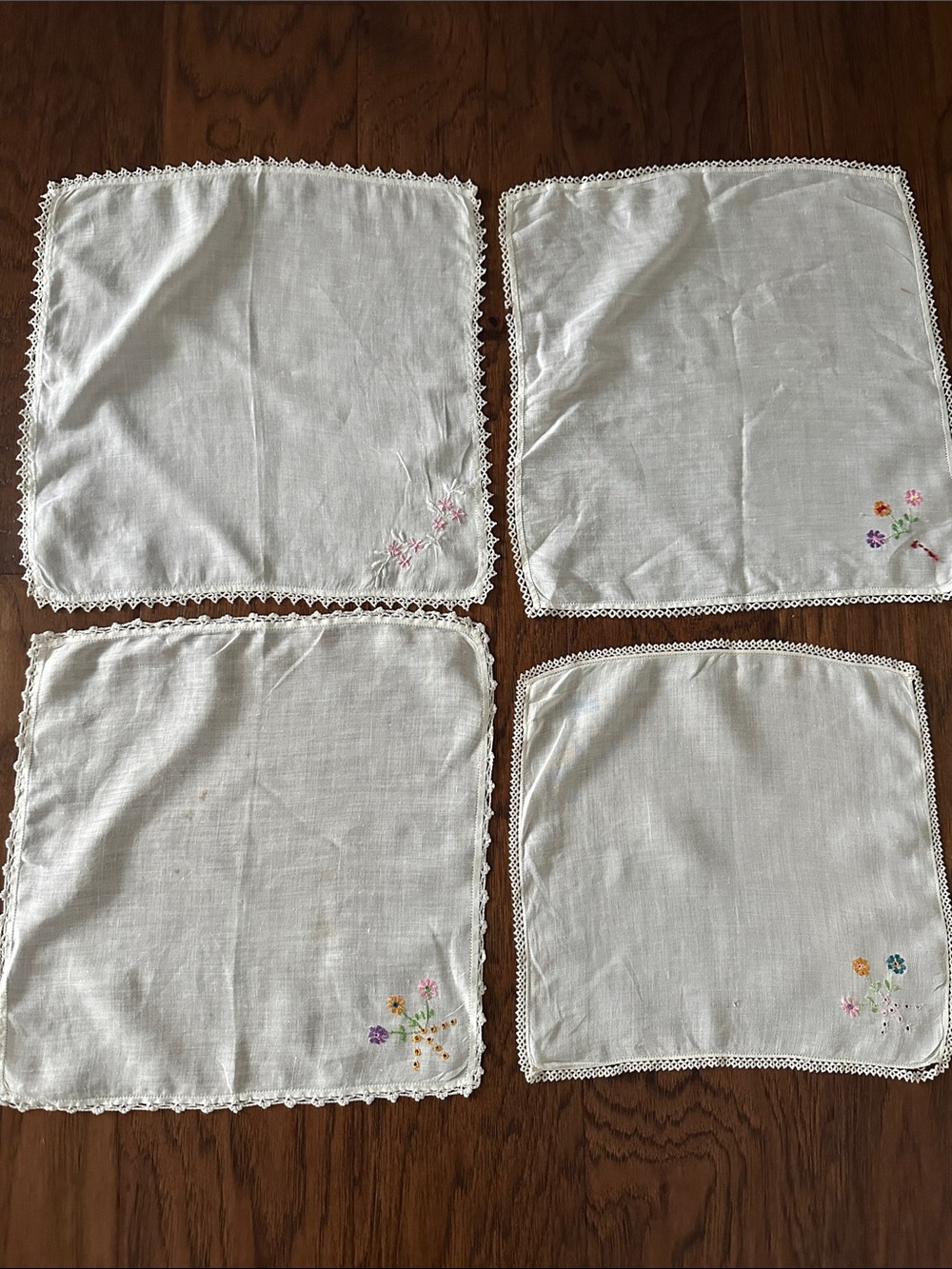 Vintage handkerchief hand embroidered